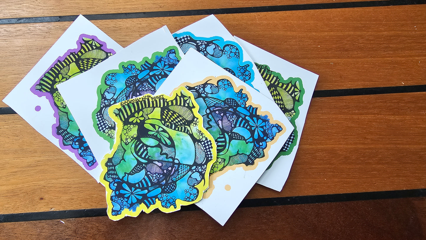 Trippy neuro ride sticker