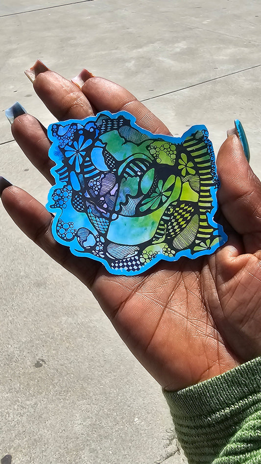 Trippy neuro ride sticker