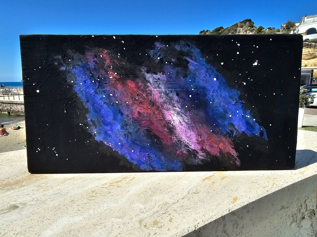 Celestial Calling: Quadro Originale Cosmico in Acrilico | Eclectic Nomad Wares