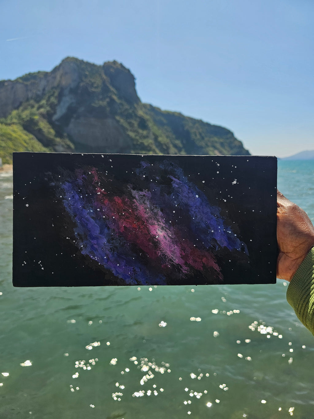 Celestial Calling: Quadro Originale Cosmico in Acrilico | Eclectic Nomad Wares