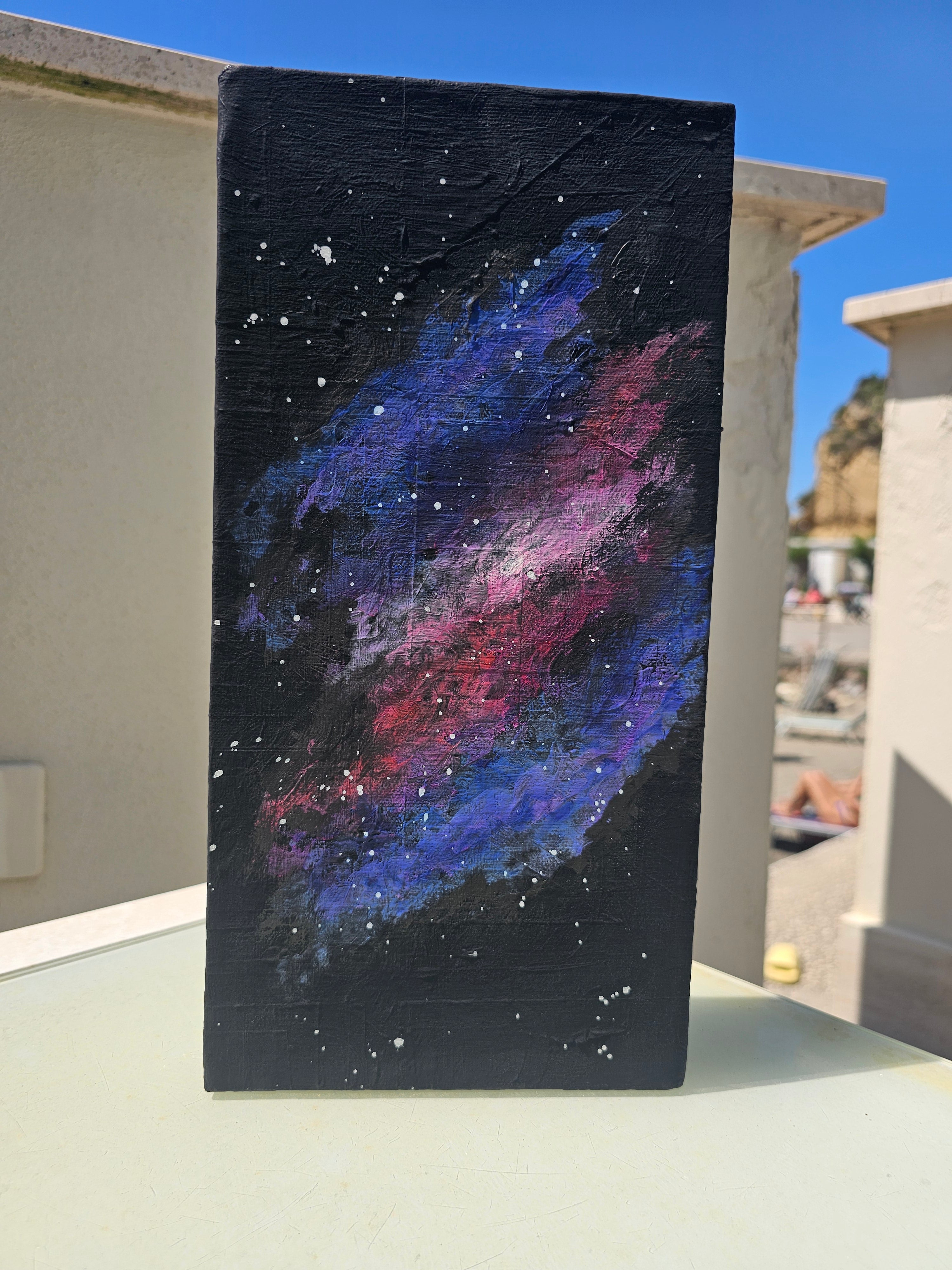 Celestial Calling: Quadro Originale Cosmico in Acrilico | Eclectic Nomad Wares